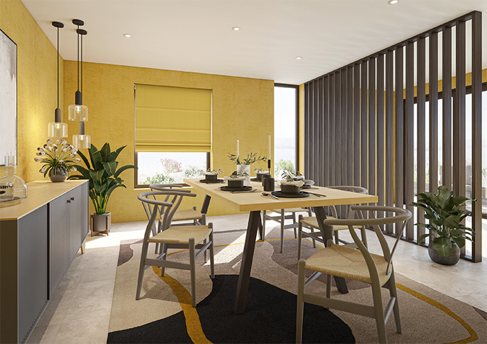 Hartford, Sunshine - Twist&Fit Roman Blind - Image 6